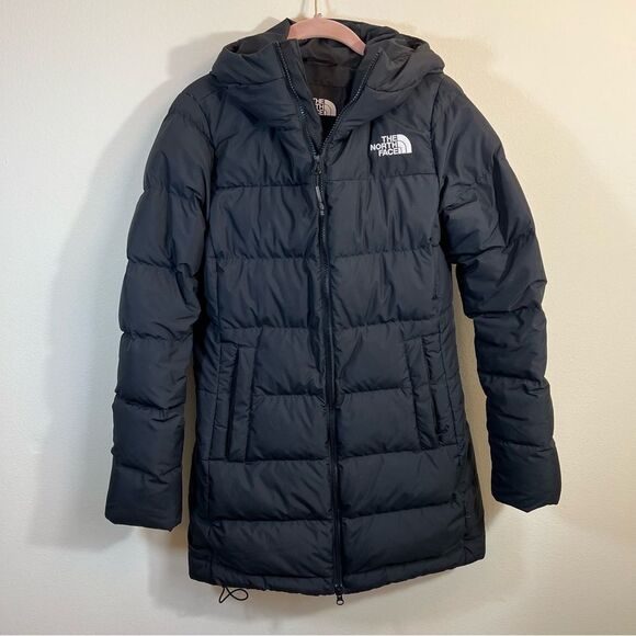 The North Face Black Puffer Parka Long Coat Women’s Small 550